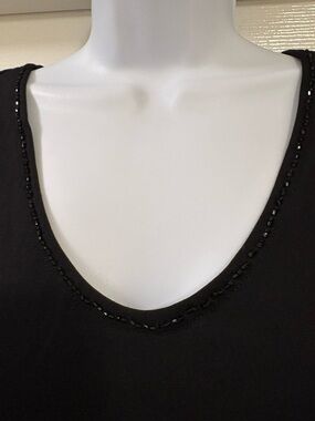 Carole Little black tank top , bejeweled, great for layering with formal wear